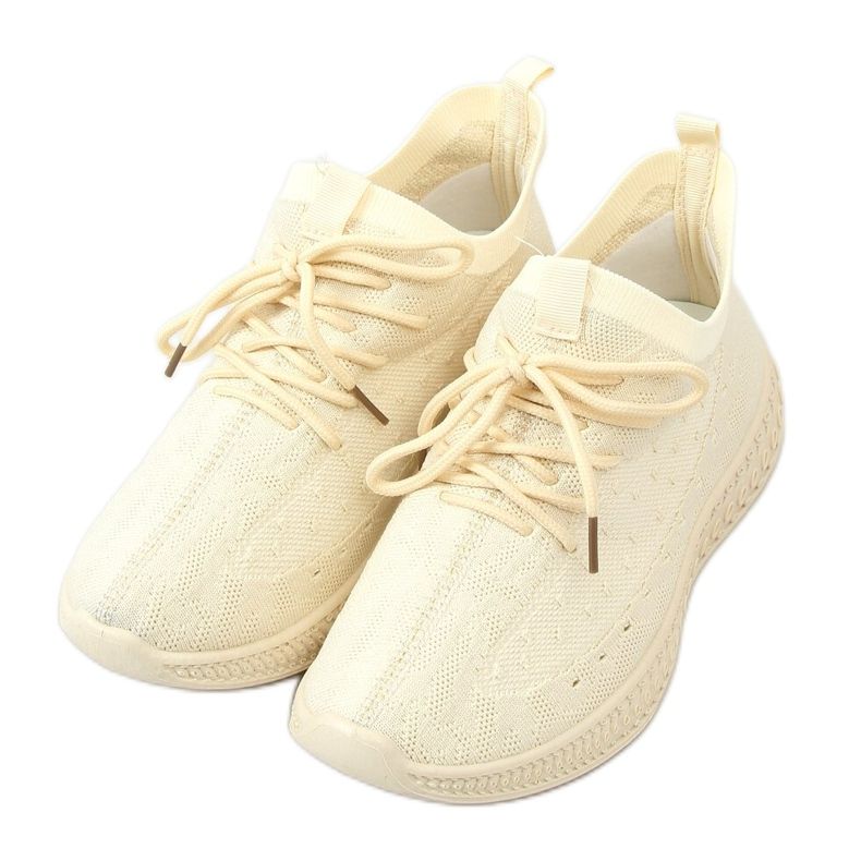 Bež čarape sportske cipele 7819 LT.BEIGE