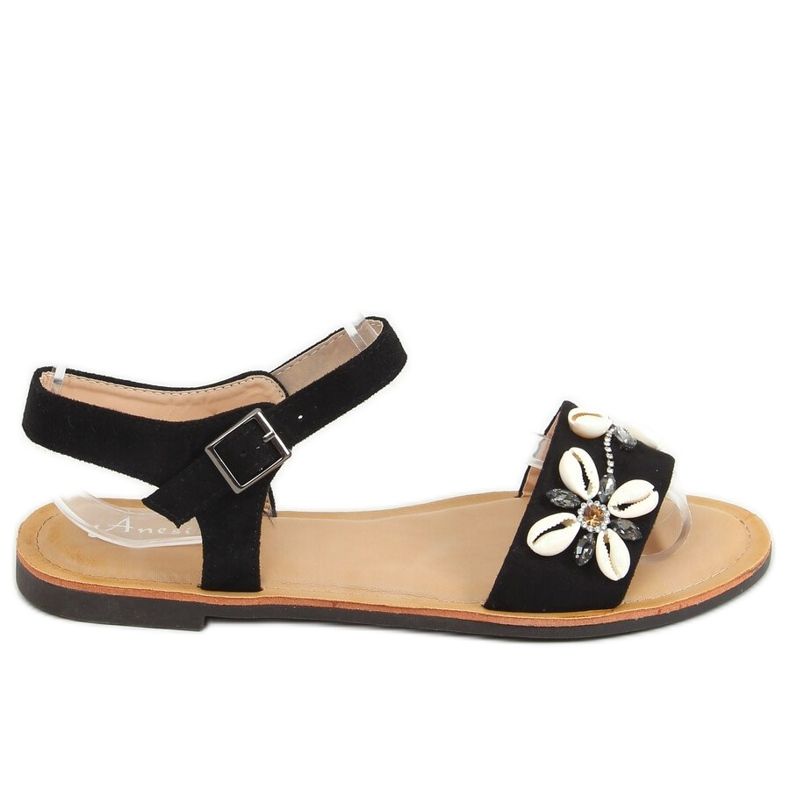 Crne M78 Crne sandale sa školjkama crno