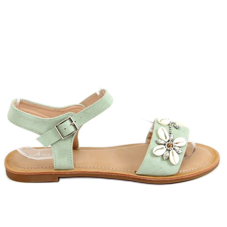 Sandale sa školjkama od mente M78 Green zelena