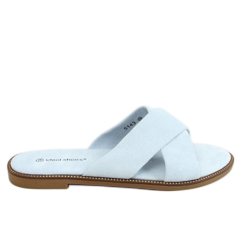 Ženske plave križne papuče 5143 LT.BLUE plava