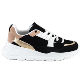 SHELOVET Elegantne tenisice s mrežom crna