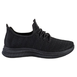 SHELOVET Lagane tekstilne sportske cipele crna