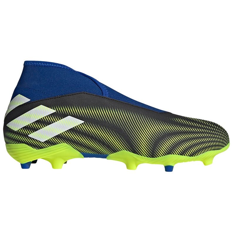 Adidas Nemeziz.3 Ll Fg nogometne cipele plavo-zelene FW7411 bijela, crna, plava, žuta plava