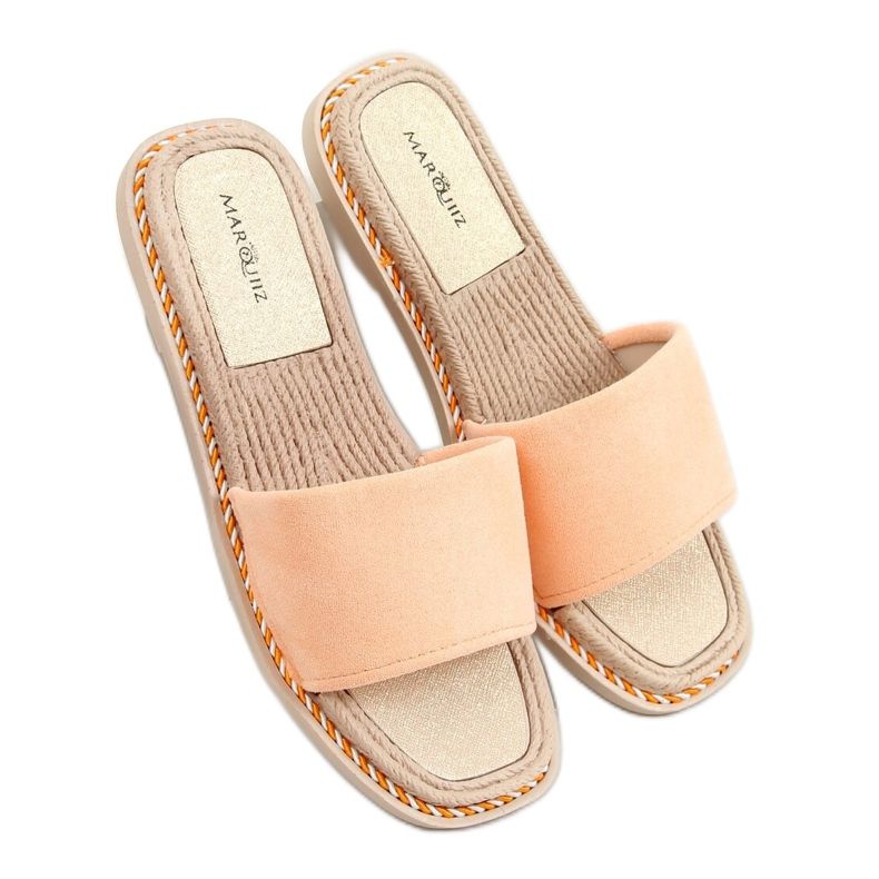 Ženske papuče od marelice od antilopa 1096 Orange raznobojna