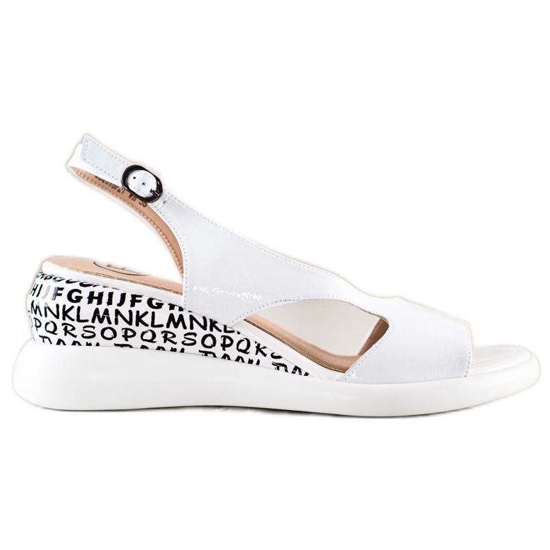 Filippo Udobne sandale na klin bijela