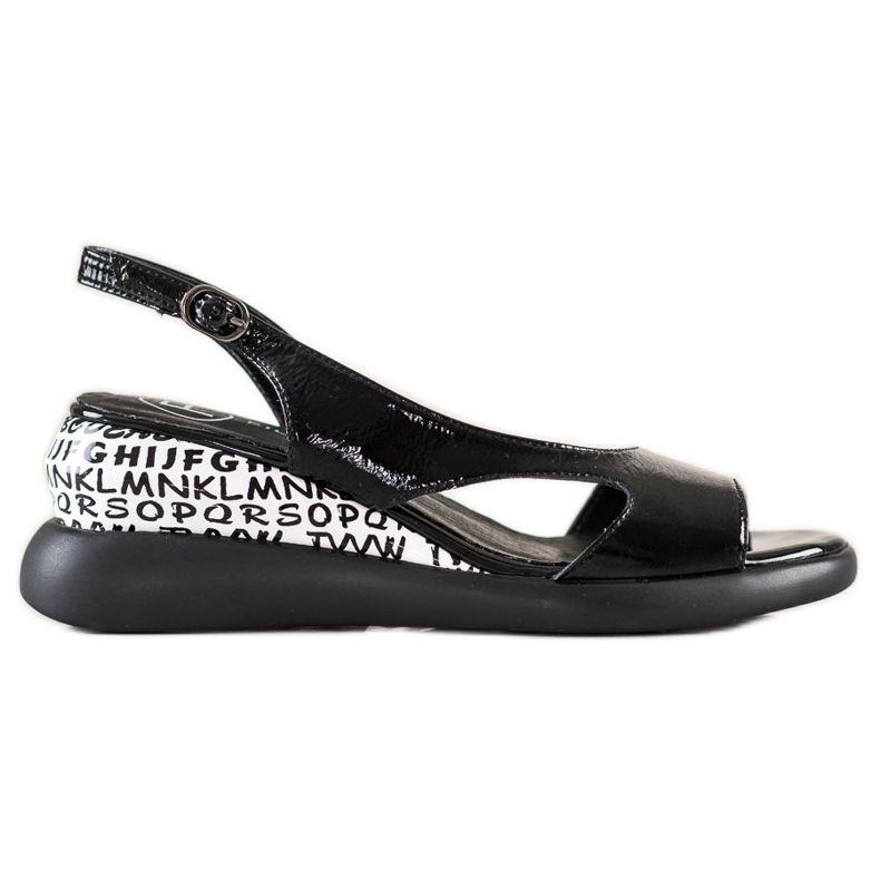 Filippo Udobne sandale na klin crno