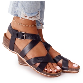 Crne sandale na potplatu Big Star DD274A009 crna