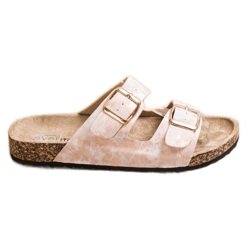 Evento Ležerne papuče s kopčom bež