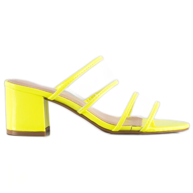 Small Swan Papuče s prozirnim trakama žuta boja