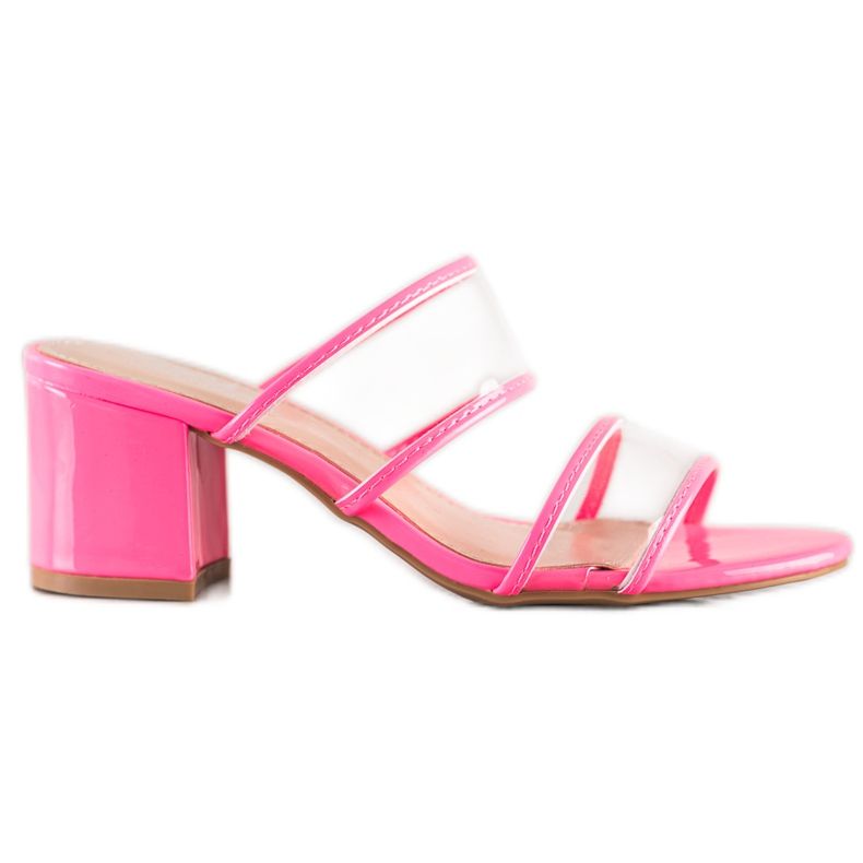 Small Swan Papuče s prozirnim trakama ružičasta