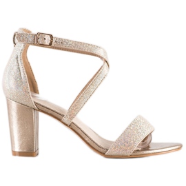 Filippo Sjajne zlatne sandale zlatna