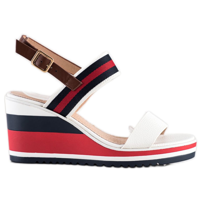 Filippo Sandale na klin s prugama raznobojna