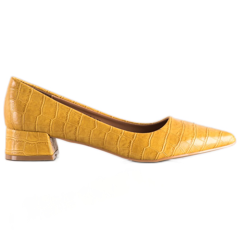 Sweet Shoes Klasične pumpe na niskim potpeticama žuta boja