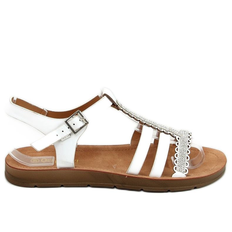 Bijele ženske sandale L-375 Bijele bijela