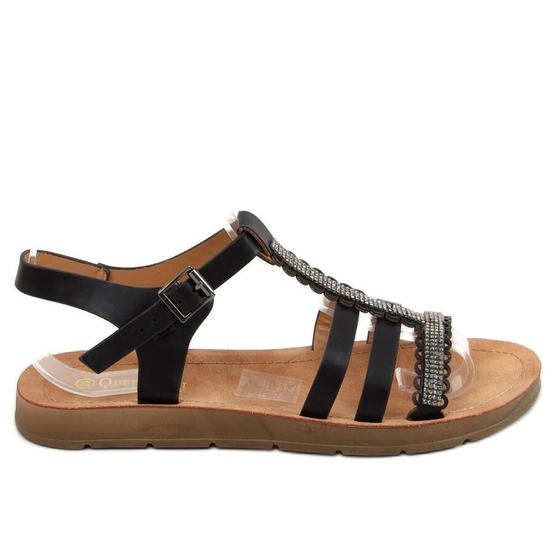 Crne ženske sandale L-375 Black crno