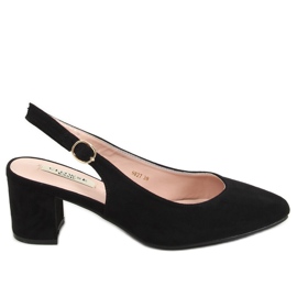 Crne pumpe s otvorenom petom crne 9R27 crne crna