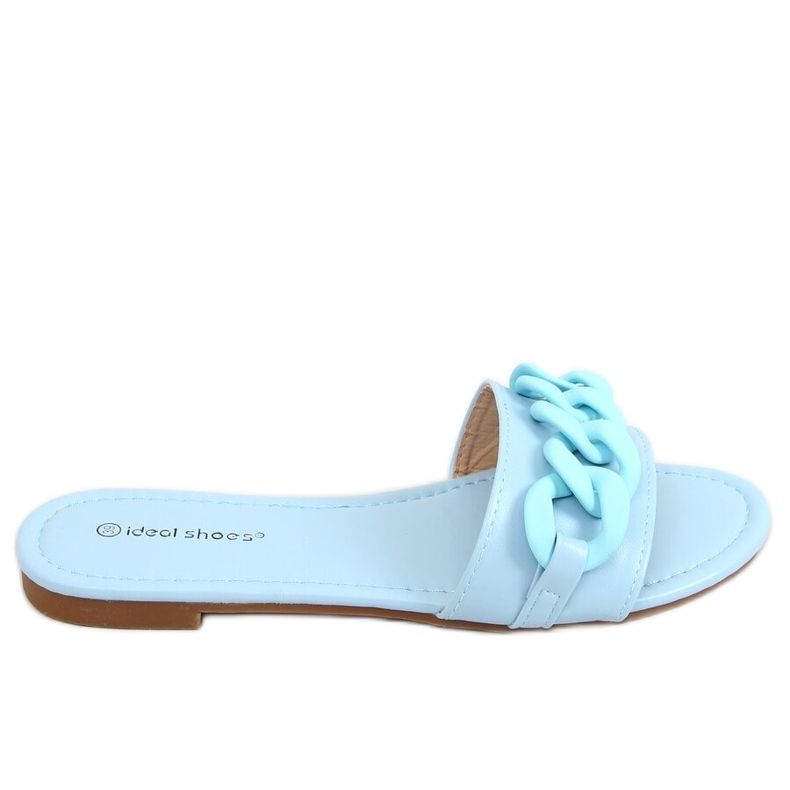 Plave papuče s lancem 7857 Plave plava