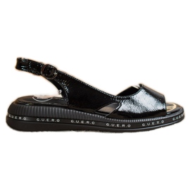 Filippo Udobne lakirane sandale crna