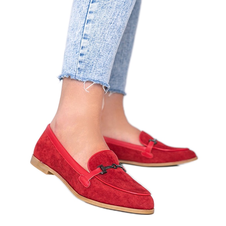 Crvene Juliette mokasine od eko antilopa crvena