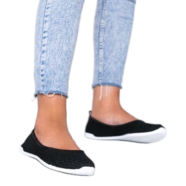 Balerine od crne tkanine s ažurnim uzorkom Good Days crna