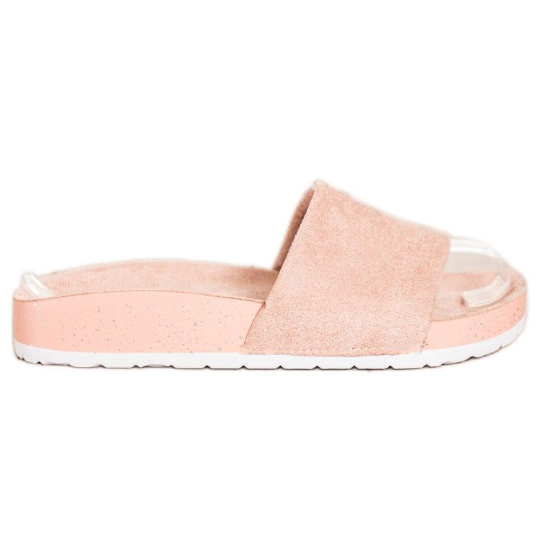 SHELOVET Modne papuče od antilopa ružičasta