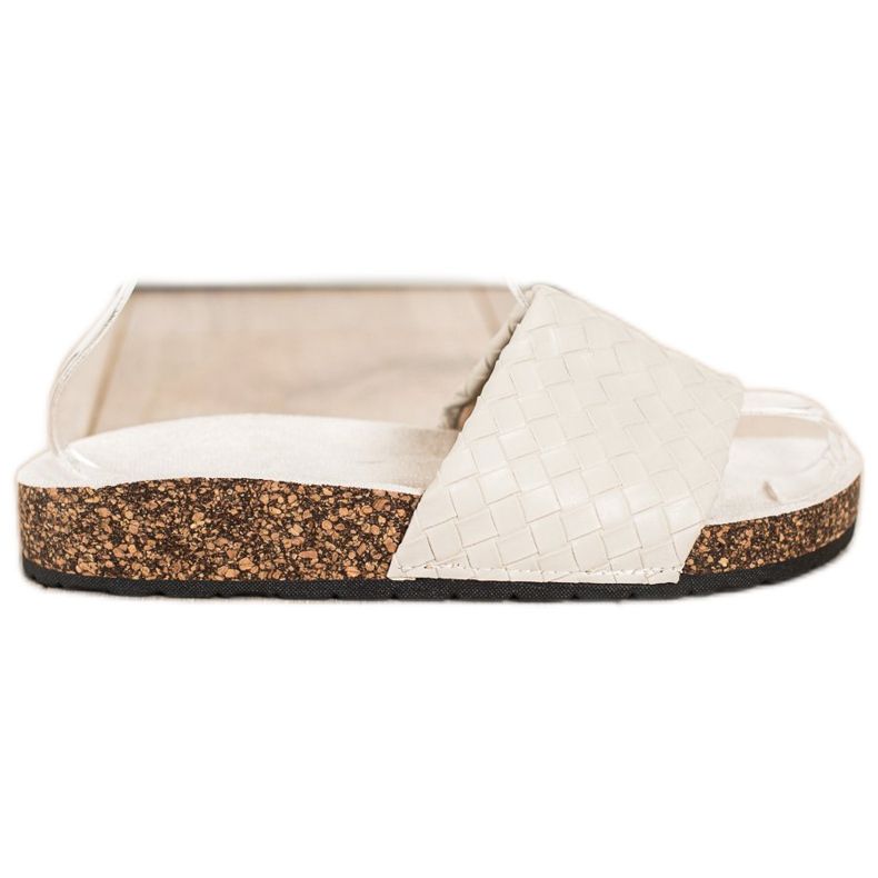 SHELOVET Modne pletene papuče smeđa