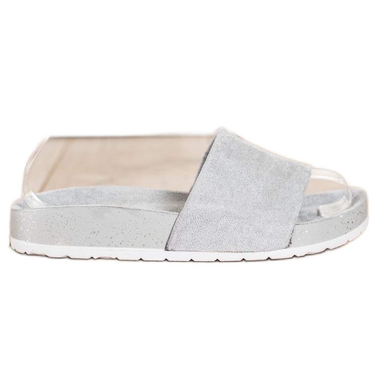 SHELOVET Modne papuče od antilopa siva