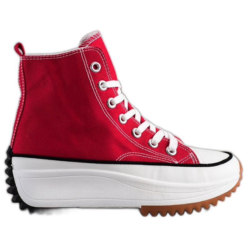 SHELOVET Visoke tenisice na platformi crvena