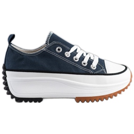 SHELOVET Tenisice na visokoj platformi plava