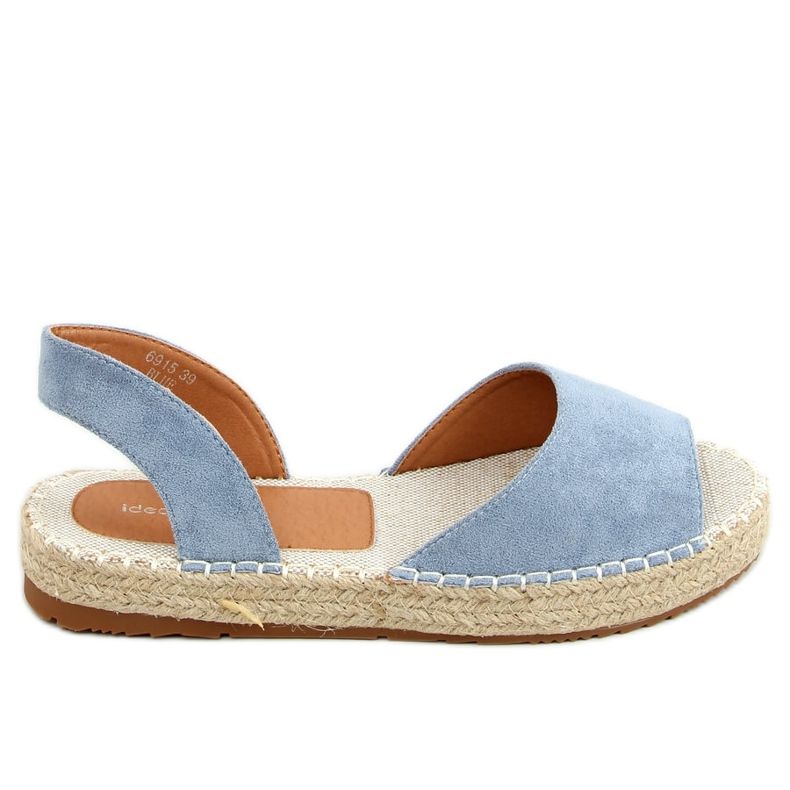 Plave espadrile s otvorenim prstima 6915 Plave plava