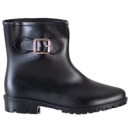 SHELOVET Galoše s ukrasnom kopčom crna