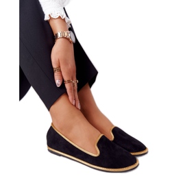 Ženske mokasine od antilopa Lu Boo Crna