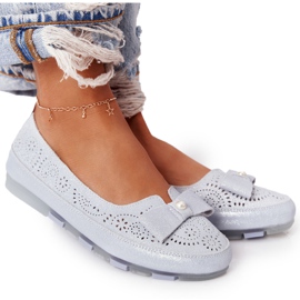 Plave balerinke ekološke kože Rio Flore plava srebro