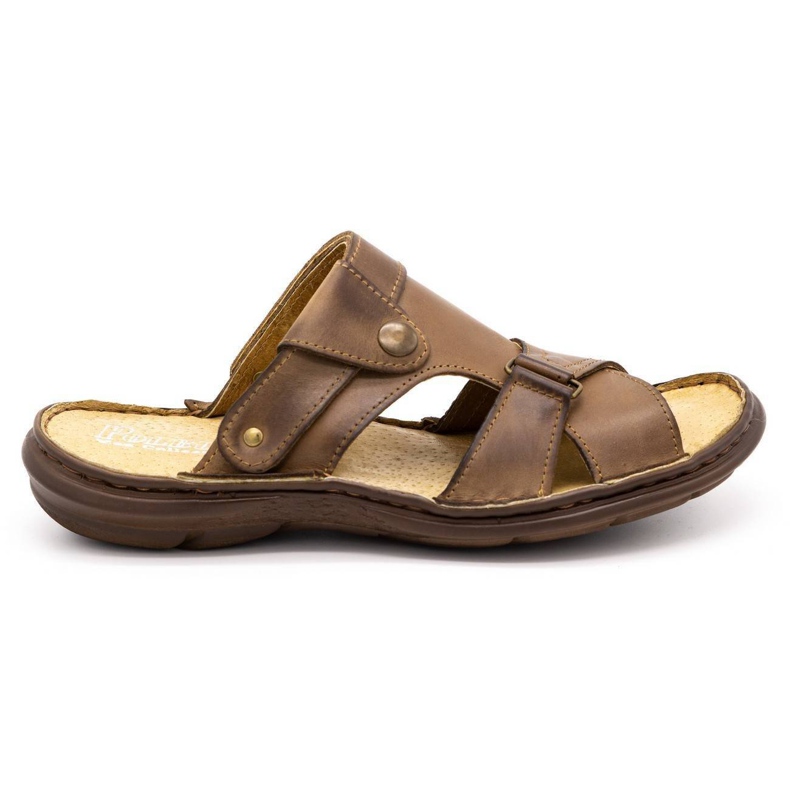 Polbut Muške papuče 024 smeđe smeđa