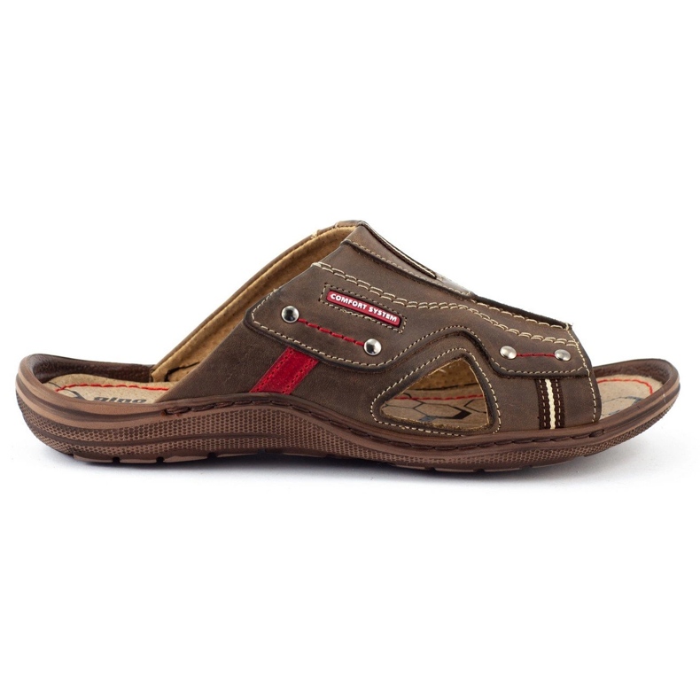 Olivier Muške smeđe papuče od 334GT smeđa