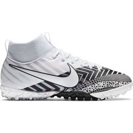 Nike Mercurial Superfly 7 Academy Mds Tf Jr BQ5407 110 nogometne cipele bijelo, bijelo, crno bijela
