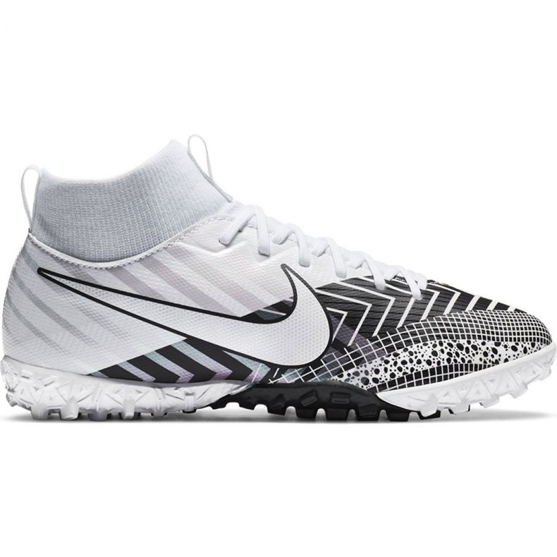 Nike Mercurial Superfly 7 Academy Mds Tf Jr BQ5407 110 nogometne cipele bijela, bijela, crna bijela