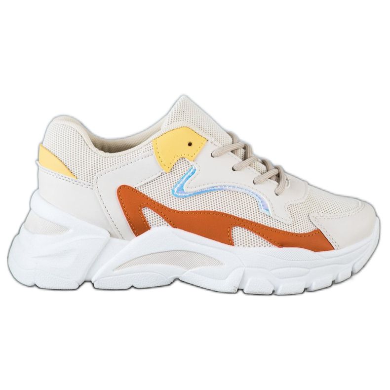 SHELOVET Ležerne bež tenisice raznobojna