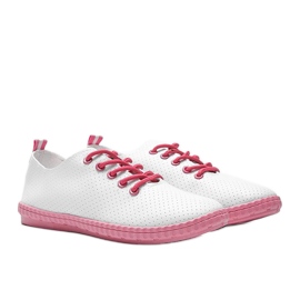 BM Dopustite mi ažurne bijele i ružičaste tenisice bijela