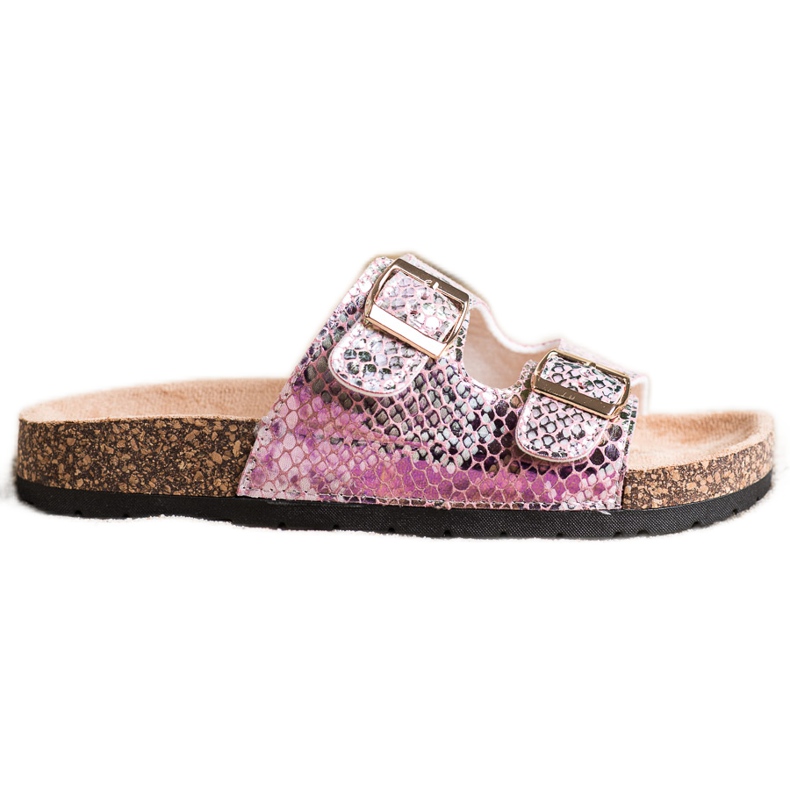 SHELOVET Papuče s Holo efektom ružičasta