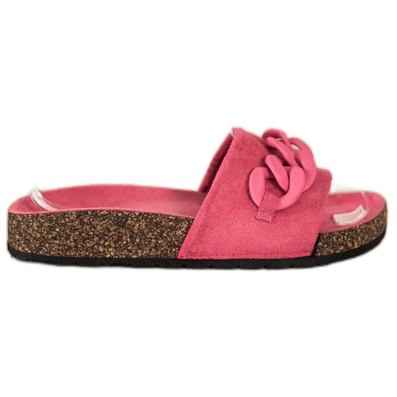SHELOVET Modne papuče s ukrasom ružičasta