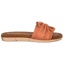 VINCEZA papuče od antilopa narančasta