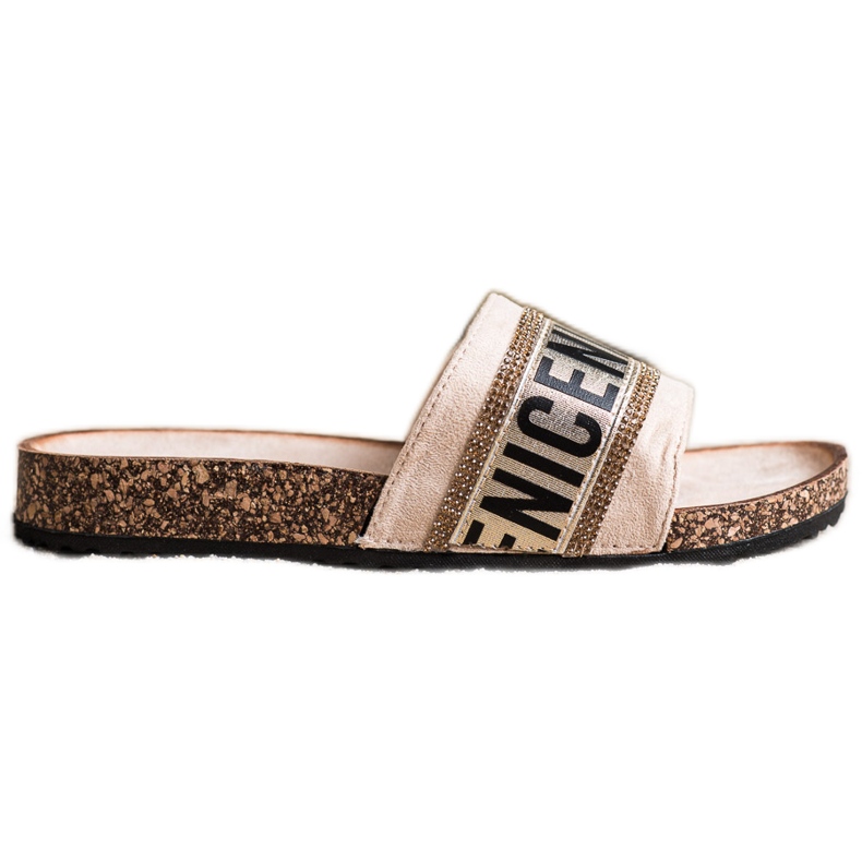 Modne papuče Vinceza bež