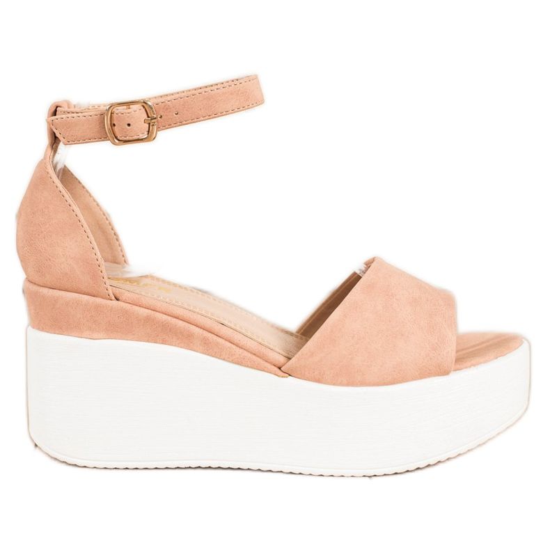 Comer Lagane sandale na platformi bež