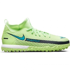 Nike Phantom Gt Academy Df Tf Jr CW6695 303 nogometne cipele višebojan zelena