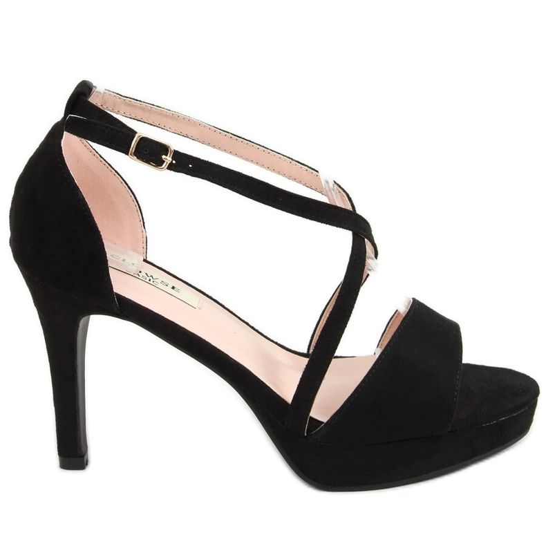 Crne 9R31 Crne sandale na platformi crno