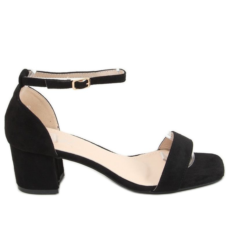 Crne sandale s niskim potpeticama X503-21SA-2 Crne crno