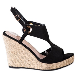 Goodin Zatvorene sandale Espadrilles crna