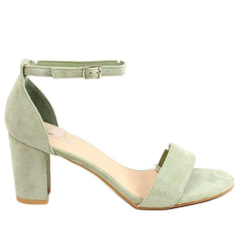 Sandale s visokim potpeticama akvamarin LL-210P Green zelena