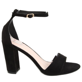 Crne sandale na postolju TU132P Black crna